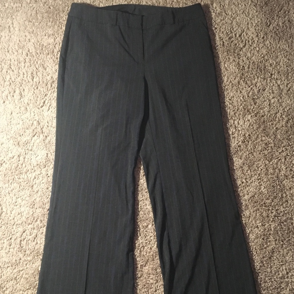 New York & Co charcoal pants blue pinstripes sz 4R